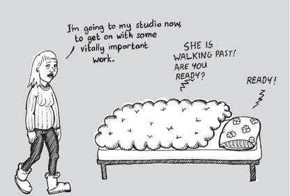 Pregnant woman being trapped by her duvet and forced to sleep