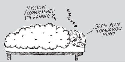 Pregnant woman being trapped by her duvet and forced to sleep