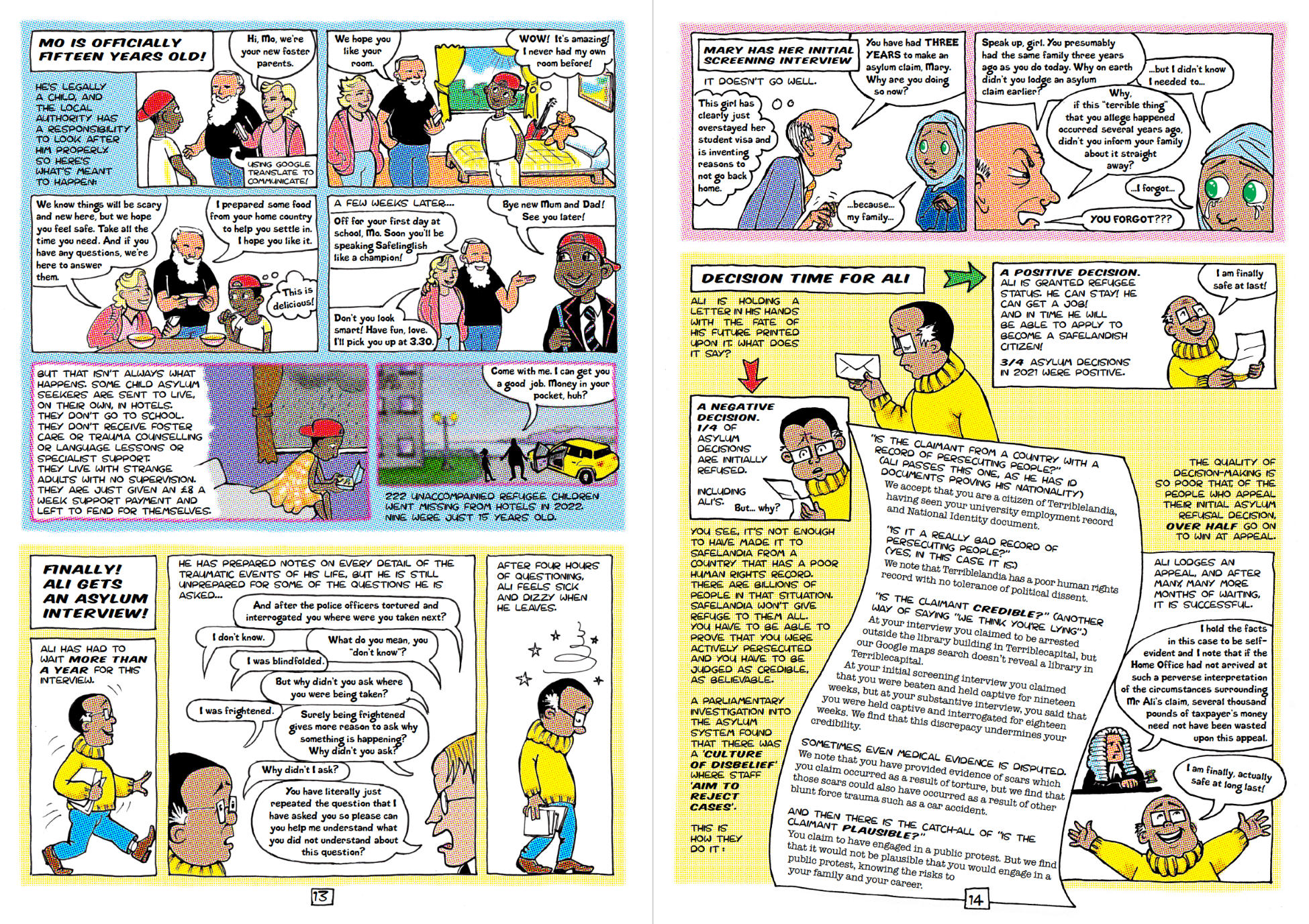 Comic Escape to Safelandia by Kate Evans which critically examines the UK asylum process